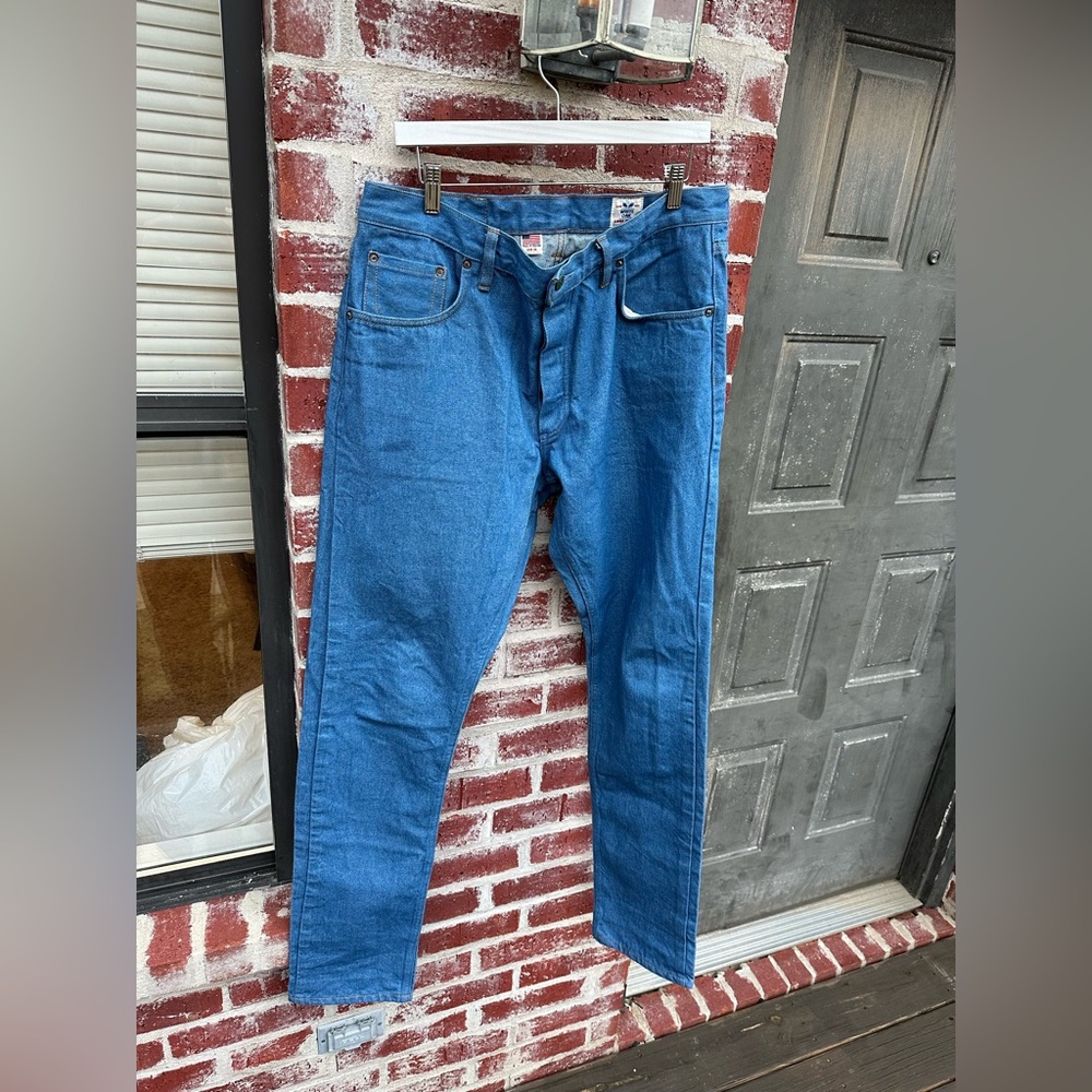 Left field white cone denim 70s jeans 36x36